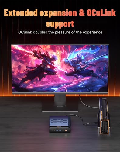 BOSGAME AI 9 Mini PC, AMD HX 470(up to 5.2GHz), 32GB DDR5 1TB PCIe 4.0 SSD