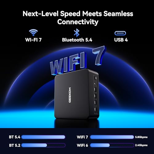 GEEKOM IT13 MAX AI Mini PC, Intel Ultra 9 185H (65W), DDR5 16GB 1TB SSD
