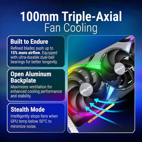 PNY NVIDIA GeForce RTX™ 5080 Epic-X RGB™ OC Triple-Fan Graphics Card