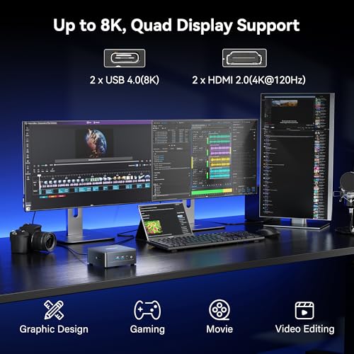 GEEKOM IT15 AI Mini PC, Intel Ultra 9 285H(99 Tops), 32GB DDR5, 1TB SSD